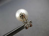 EXTRA LARGE .19CT DIAMOND & AAA SOUTH SEA PEARL 18KT WHITE GOLD 3D STUD EARRINGS