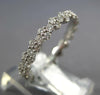 ESTATE 1.10CT DIAMOND 18KT WHITE GOLD 3D CLASSIC MULTI FLOWER ETERNITY LOVE RING