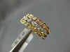 ESTATE WIDE .46CT DIAMOND 18KT TRI COLOR GOLD FILIGREE MILGRAIN STACKABLE RING