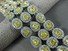 LARGE 20.24CT WHITE & FANCY YELLOW DIAMOND 18KT TWO TONE GOLD 3D TENNIS BRACELET