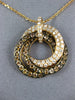 ESTATE 1.44CT WHITE & CHOCOLATE FANCY DIAMOND 18KT ROSE GOLD TRINITY FUN PENDANT