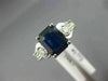 ESTATE 2.83CT DIAMOND & SAPPHIRE 14K WHITE GOLD 3D FILIGREE ENGAGEMENT RING 1772