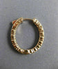ESTATE 2.40CT DIAMOND 14KT ROSE GOLD ROUND INSIDE OUT CLASSIC OVAL HOOP EARRINGS