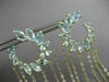 ESTATE LARGE 10CT AAA BLUE TOPAZ 14K YELLOW GOLD FLOWER JOURNEY HANGING EARRINGS