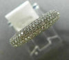 ESTATE .76CT DIAMOND 14K WHITE GOLD 3D MICRO PAVE SEMI ETERNITY ANNIVERSARY RING