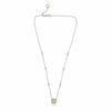 ESTATE .75CT WHITE & FANCY YELLOW DIAMOND 18KT 2 TONE GOLD DOUBLE HALO NECKLACE