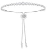 2.0CT DIAMOND 14KT WHITE GOLD BEZEL GRADUATING ADJUSTABLE LOVE TENNIS BRACELET