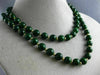 ESTATE LONG AAA GREEN SERPENTINE 14KT YELLOW GOLD 3D BEADED FUN NECKLACE #26463