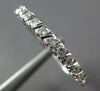 ESTATE .87CT DIAMOND 14K WHITE GOLD CLASSIC 2MM ETERNITY ANNIVERSARY RING #27033