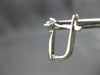 ESTATE .13CT DIAMOND 14KT WHITE GOLD GEOMETRICAL FUN LEVERBACK HANGING EARRINGS