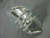 ESTATE EXTRA LARGE 1.92CT DIAMOND 14KT WHITE GOLD 3D MULTI ROW FULL FINGER RING