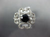 ESTATE 1.30CT DIAMOND & AAA SAPPHIRE 14KT WHITE GOLD 3D MULTI HEART LOVE RING