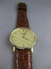 ESTATE LONGINES SWISS QUARTZ GOLD FILLED MENS WATCH CROCODILE BAND 35MM #21586