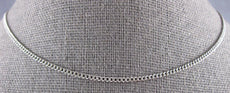 ANTIQUE LONG 14KT WHITE GOLD CLASSIC 2MM LINK CHAIN #27340