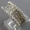 WIDE 2.26CT DIAMOND 18KT WHITE GOLD 3D ROUND & PRINCESS ANNIVERSARY RING #28111