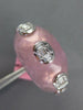 LARGE 25.19CT DIAMOND & AAA PINK QUARTZ DOME SHAPE 18KT WHITE GOLD OVAL FUN RING