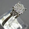 .33CT DIAMOND 18KT WHITE GOLD 3D CLASSIC ROUND CLUSTER ILLUSION ENGAGEMENT RING