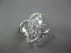 LARGE 1.04CT DIAMOND 18KT WHITE GOLD 3D CLUSTER CRISS CROSS LOVE KNOT FUN RING