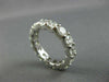 ESTATE LARGE 4.0CT ROUND DIAMOND 14KT WHITE GOLD 3D ETERNITY ANNIVERSARY RING