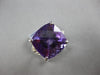 EXTRA LARGE 10.2CT DIAMOND & AAA AMETHYST 14KT WHITE GOLD CUSHION & ROUND RING