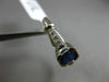 ESTATE .89CT DIAMOND & AAA SAPPHIRE 14K WHITE GOLD 3D SEMI BEZEL ENGAGEMENT RING