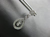 ESTATE .46CT DIAMOND 14KT WHITE GOLD 3D CLASSIC TEAR DROP FUN HANGING EARRINGS