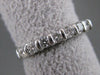 ESTATE ROUND DIAMOND ANNIVERSARY RING CHANNEL 14K WHITE GOLD WEDDING BAND #11387