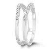 ESTATE .50CT DIAMOND 14KTWHITE GOLD CLASSIC SHARED PRONG INSERT ANNIVERSARY RING