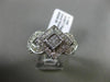 ESTATE MASSIVE .70CT DIAMOND ROUND PRINCESS 14K WHITE GOLD HEART FRIENDSHIP RING