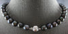 LARGE & LONG AAA TAHITIAN PEARL 14KT WHITE GOLD 3D CLASSIC LOVE NECKLACE #27954