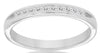 ESTATE .25CT DIAMOND 14KT WHITE GOLD PRINCESS CHANNEL WEDDING ANNIVERSARY RING