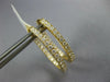 1.39CT DIAMOND 18KT YELLOW GOLD 3D INSIDE OUT OVAL HUGGIE HOOP HANGING EARRINGS