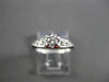 ANTIQUE OLD EURO MINE CUT DIAMOND 14KT WHITE GOLD FILIGREE PROMISE RING #11634