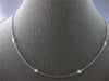 ESTATE .50CT DIAMOND 14KT WHITE GOLD CLASSIC ROUND BY THE YARD 18" LOVE NECKLACE