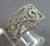 WIDE .57CT DIAMOND 18KT WHITE GOLD 3D OPEN FILIGREE WEDDING ANNIVERSARY #27591