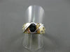 ESTATE 1.30CTW SAPPHIRE & DIAMOND 14K WHITE & YELLOW COCKTAIL RING SHARP! #14832