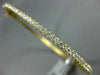 WIDE .90CT DIAMOND 18KT YELLOW GOLD CLASSIC SEMI ETERNITY ROUND BANGLE BRACELET