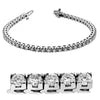 ESTATE 4.0CT DIAMOND 14KT WHITE GOLD CLASSIC ROUND ETERNITY LOVE TENNIS BRACELET