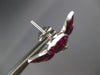 EXTRA LARGE 39.5CT DIAMOND & AAA RUBY PLATINUM FLOWER CLIP ON HANGING EARRINGS
