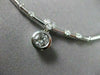 ESTATE .70CT DIAMOND 14KT W GOLD SOLITAIRE DROP ETOILE BY THE YARD NECKLACE #201