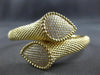 EXTRA LARGE 2.14CT DIAMOND 18KT YELLOW GOLD SNAKE FILIGREE CUFF BANGLE BRACELET