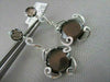 ANTIQUE 14KT 22.47CTW SMOKY TOPAZ & DIAMOND HANGING EARRINGS ONE OF A KIND!!!!!
