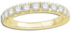 1.0CT DIAMOND 14KT YELLOW GOLD 3D SEMI ETERNITY ROUND WEDDING ANNIVERSARY RING
