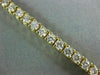 ESTATE 6.50CT ROUND CUT DIAMOND 18KT YELLOW GOLD CLASSIC TENNIS BRACELET #21747