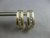 .52CT DIAMOND 14KT 2 TONE GOLD 3D CLASSIC CHANNEL OVAL HUGGIE HANGING EARRINGS