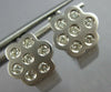 ESTATE .52CT DIAMOND 14KT WHITE GOLD FLOWER ETOILE HUGGIE FUN HANGING EARRINGS