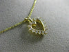 ESTATE .15CT ROUND DIAMOND 14KT YELLOW GOLD 3D CLASSIC OPEN HEART PENDANT #19144