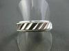 ESTATE WIDE 14KT SOLID WHITE GOLD RIDGE DESIGN MENS WEDDING RING HANDSOME #1218
