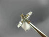 ESTATE WIDE .30CT DIAMOND 14K WHITE GOLD ROUND SEMI MOUNT ENGAGEMENT RING #19868