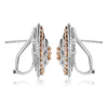 LARGE 1.85CT DIAMOND 18KT WHITE & ROSE GOLD DOUBLE PEAR SHAPE HANGING EARRINGS